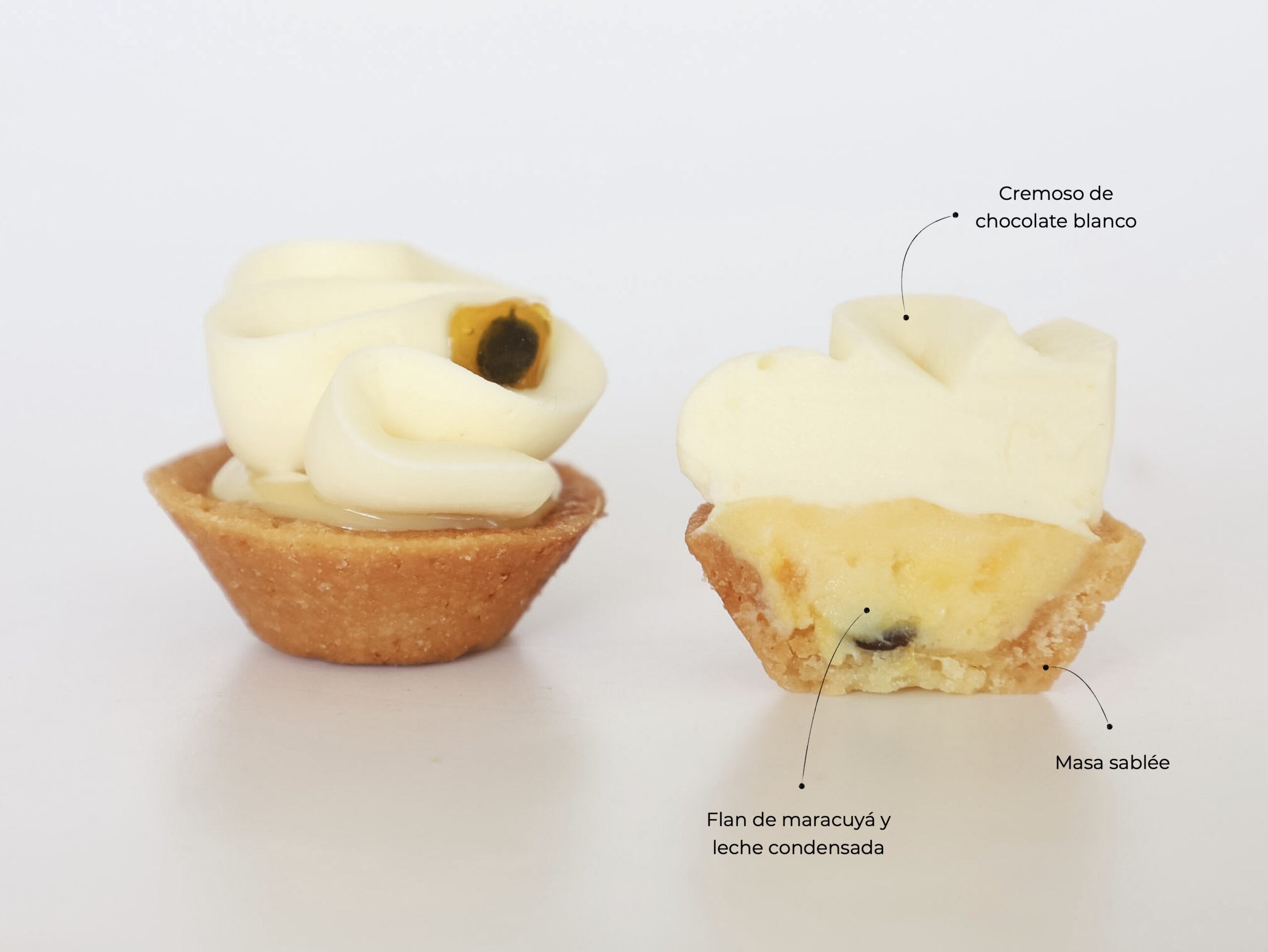 TARTELETAS DE MARACUYÁ Y CHOCOLATE BLANCO<br> <div class="bloque-prod"></div>