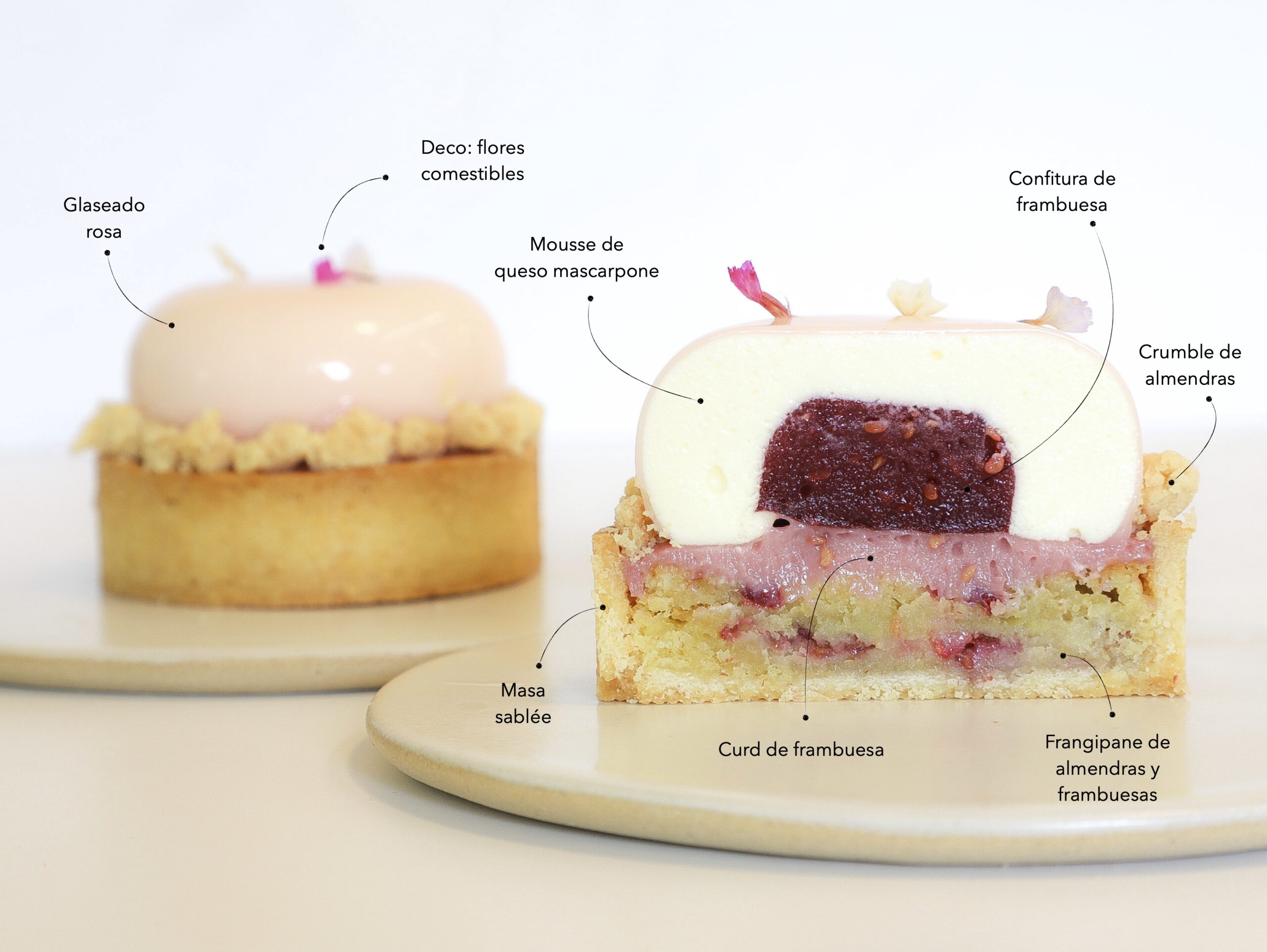 TARTA DE MASCARPONE Y FRAMBUESA<br> <div class="bloque-prod"><span style="font-family: 'SpartaSTn', sans-serif;font-size:13px;"><b> $9.900</b><br>(Ø 8 cm. - pedido mínimo de 3 unidades.)</span></div>