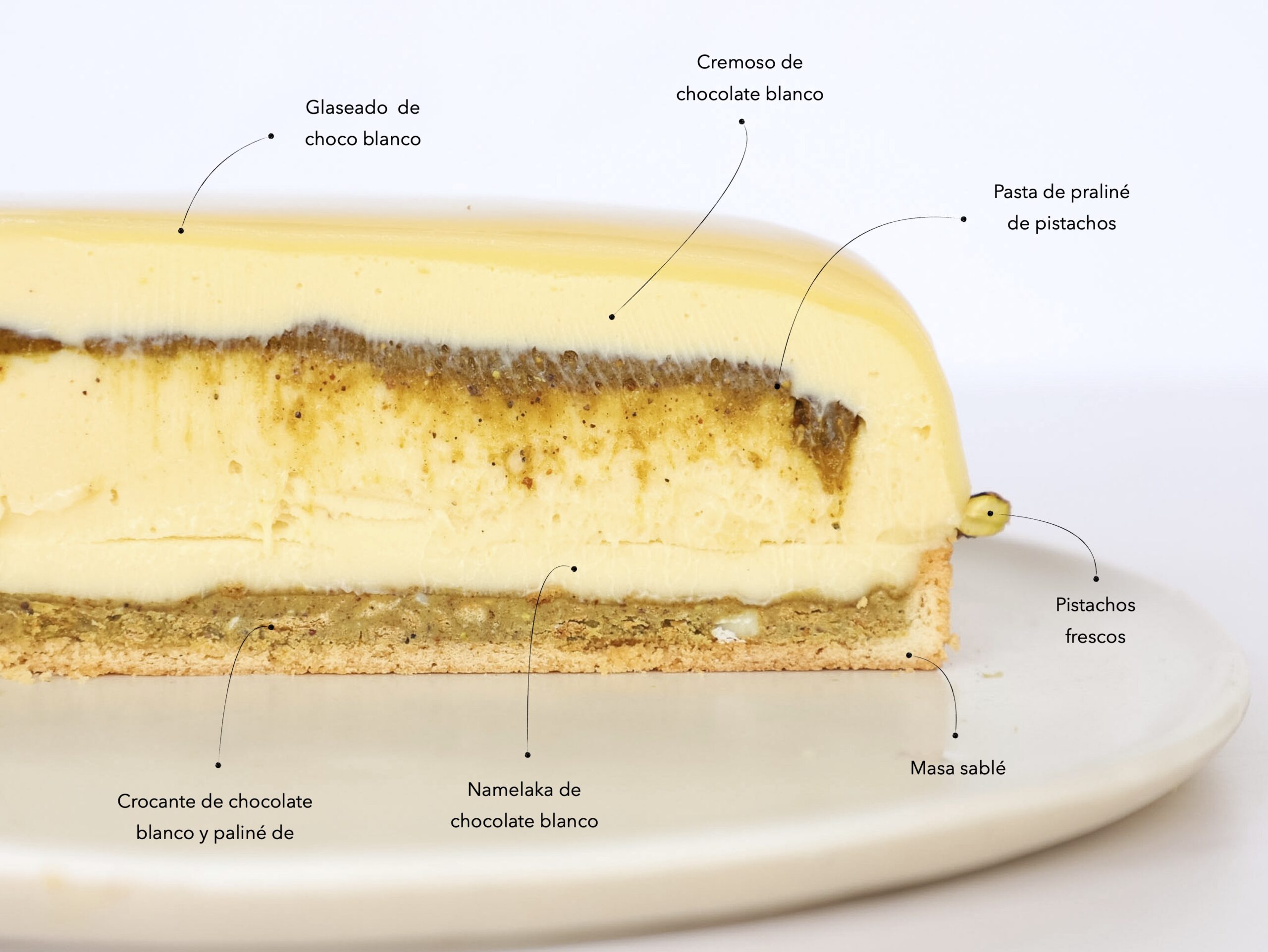 PISTACHO Y CHOCOLATE BLANCO<br> <div class="bloque-prod"><span style="font-family: 'Spartan', sans-serif;font-size:13px;"><b>$64.000</b><br>(único tamaño, 8 porciones)</span></div> - Imagen 2